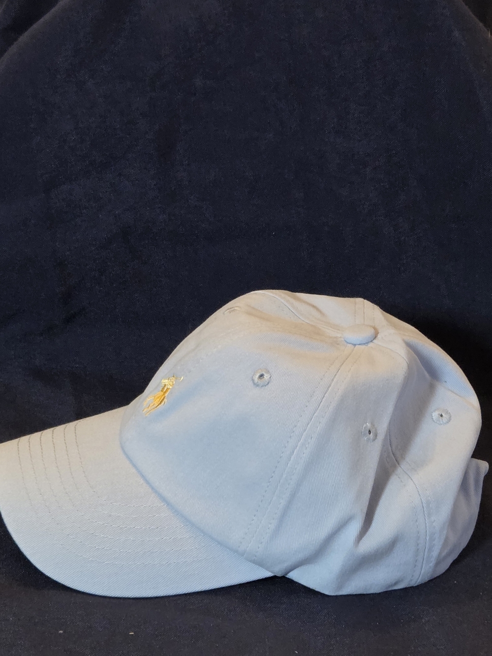 Polo by Ralph Lauren Light Blue Baseball Cap with Gold Pony - Picture 4 of 5